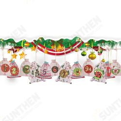 Christmas Cotton Linen Hanging Advent Calendars Countdown Drawstring Gift Bags Candy Biscuit Pouches Present Gift Wrap Christmas Cotton Linen Hanging Advent Calendars Countdown Drawstring Gift Bags Candy Biscuit Pouches Present Gift Wrap