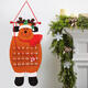 Christmas Countdown Calendar Snowman Deer Hanging Advent Calendar Decorations Home Decor