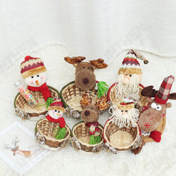 Christmas Decoration Candy Basket Desktop Ornaments Children Candy Basket Decoration Candy Box Christmas Decoration Candy Basket Desktop Ornaments Children Candy Basket Decoration Candy Box