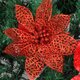 Christmas Decoration Flower Glitter Leaves Party Deocration