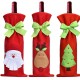 Christmas Decoration Red Santa Tree Elk Wine Bottle Cover Bags Dinner Party Gift