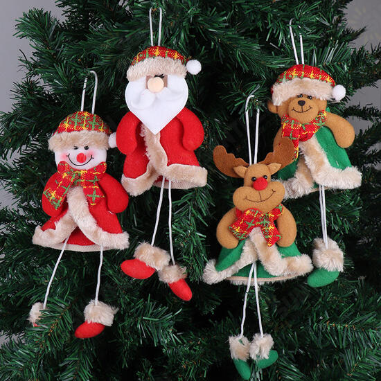 Christmas Decorations Christmas Tree Elk Doll Santa Snowman Ornaments New Year Decoration