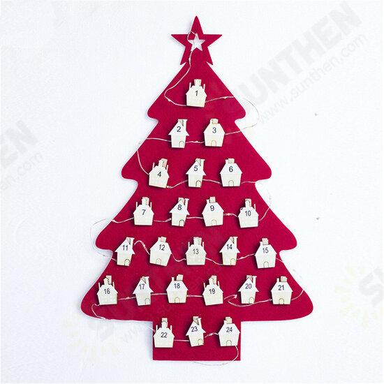 Christmas Decorations Santa Claus Calendar Tree Clips Pendant Hanging Decor