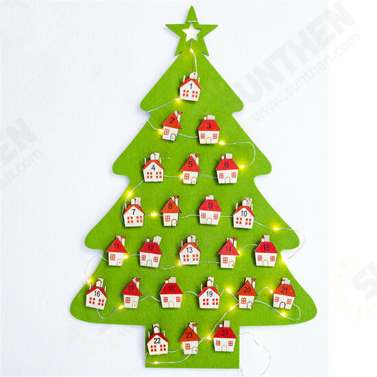 Christmas Decorations Santa Claus Calendar Tree Clips Pendant Hanging Decor