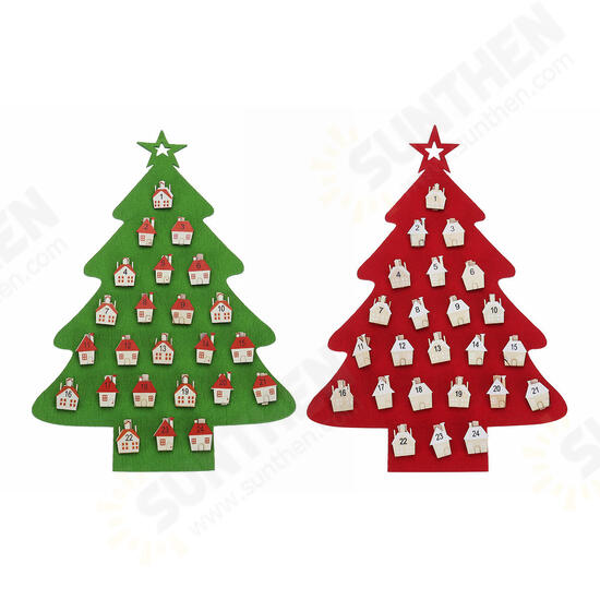 Christmas Decorations Santa Claus Calendar Tree Clips Pendant Hanging Decor