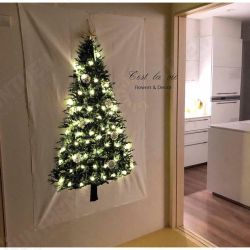 Christmas Green Tree Tapestry Wall Hanging Background Cloth Xmas Home Decoration Christmas Green Tree Tapestry Wall Hanging Background Cloth Xmas Home Decoration