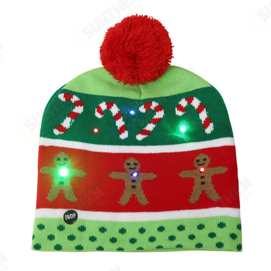 Christmas Hat Kids Adult LED Light Santa Claus Reindeer Snowman Xmas Gifts Cap Home Decorations For Christmas