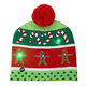 Christmas LED Light Winter Warm Beanie Cap Santa Claus Snowflake Knitted Hat