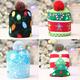 Christmas LED Light Winter Warm Beanie Cap Santa Claus Snowflake Knitted Hat