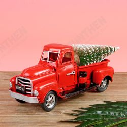 Christmas Metal Car Antique Red Truck Model Vintage Style Party Decorations + Gift Christmas Metal Car Antique Red Truck Model Vintage Style Party Decorations + Gift