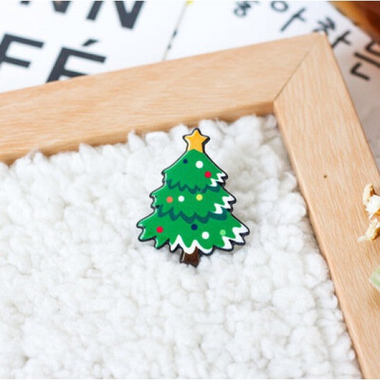 Christmas Mini Festive Snowman Elk Brooch New Year Decorationsl Gift Shirt Collar Brooch