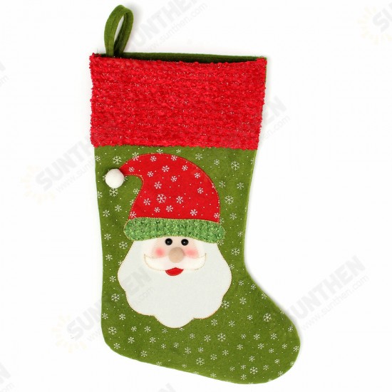 Christmas Santa Clau Snowman Elk Stockings Hanging Gift Bag Christmas Party Deocration