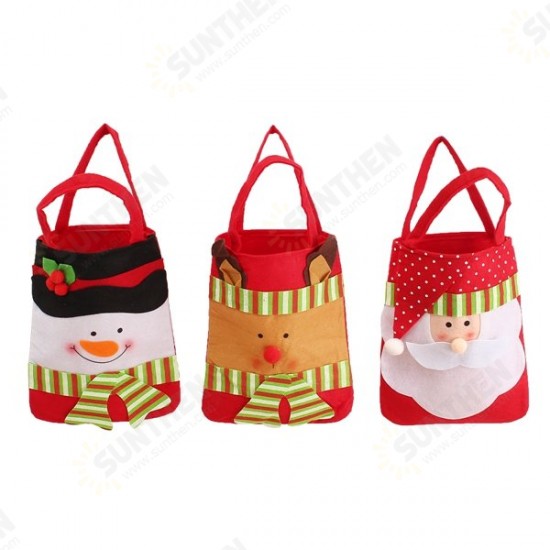 Christmas Santa Claus Snowman Decoration Xmas Gift Bag Candy Pouch Stocking Bag