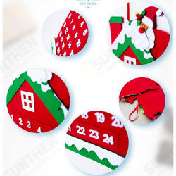 Christmas Tree Advent Calendar Felt Fabric Holiday Countdown Christmas Display Decor Christmas Tree Advent Calendar Felt Fabric Holiday Countdown Christmas Display Decor