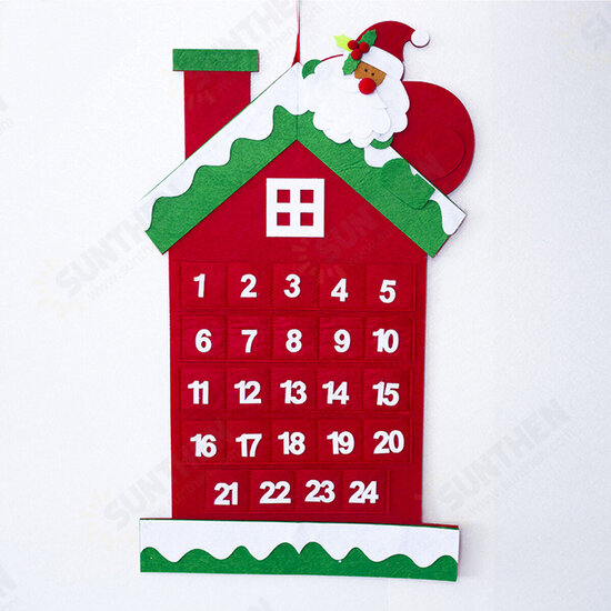 Christmas Tree Advent Calendar Felt Fabric Holiday Countdown Christmas Display Decor