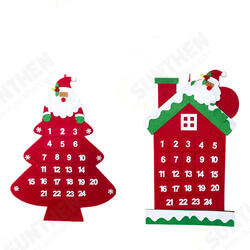 Christmas Tree Advent Calendar Felt Fabric Holiday Countdown Christmas Display Decor Christmas Tree Advent Calendar Felt Fabric Holiday Countdown Christmas Display Decor