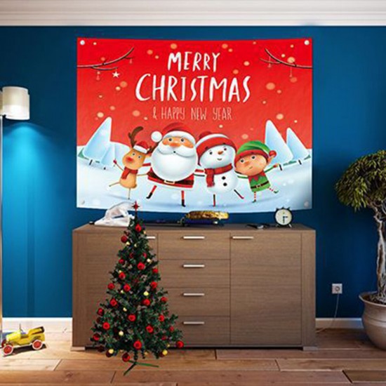 Christmas Wall Art Hanging Tapestry Decor Background Cloth For Home Decoration
