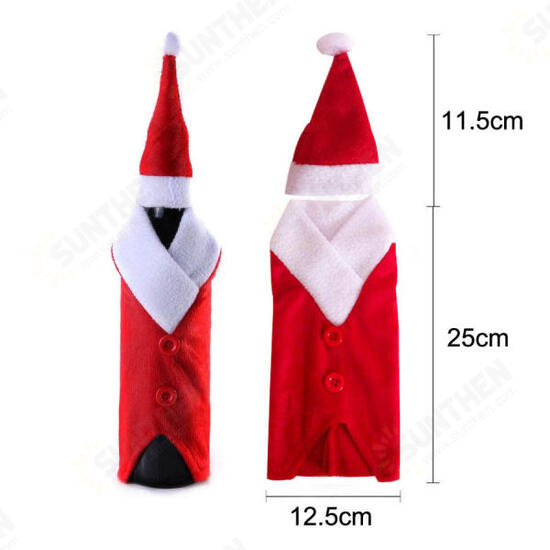 Christmas Wine Bottle Cover Christmas Xmas Clothes Tree Bottle Coat Bottle Decoration