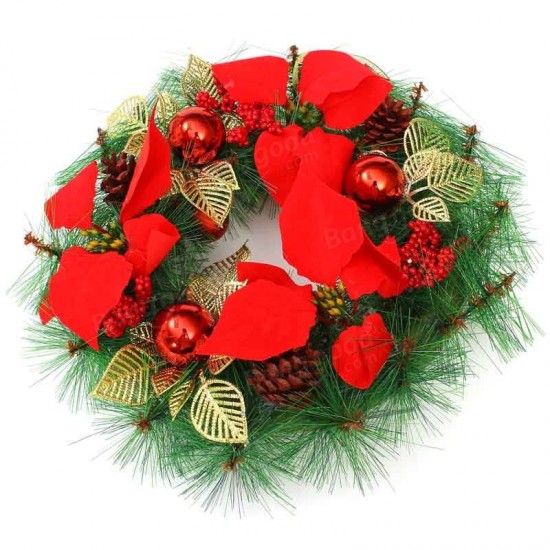 Christmas Wreath XMAS Garland Christmas Tree Door Decor Ornament