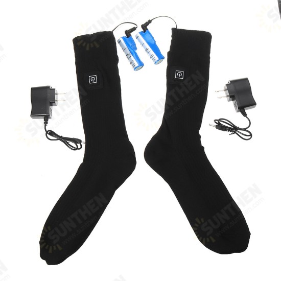 Electric Heated Socks 3 Gear Adjustable Temperature Rechargeable Feet Warmer 110-220V