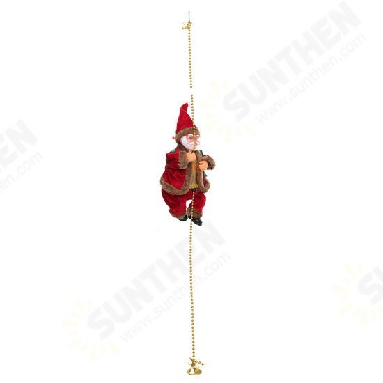 Electric Santa Claus Climbing Ladder Music Decor Christmas Tree Ornaments Gift