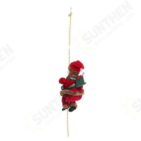 Electric Santa Claus Climbing Ladder Music Decor Christmas Tree Ornaments Gift