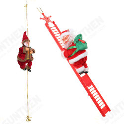 Electric Santa Claus Climbing Ladder Music Decor Christmas Tree Ornaments Gift Electric Santa Claus Climbing Ladder Music Decor Christmas Tree Ornaments Gift