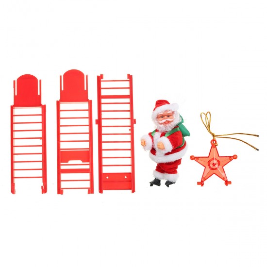 Electric Santa Claus Climbing Ladder Music Decor Christmas Tree Ornaments Gift