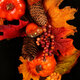 Halloween Artificial Pumpkin Wreath Autumn Color Harvest Maple Leaf LED Light String Door Garland Decor