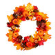 Halloween Artificial Pumpkin Wreath Autumn Color Harvest Maple Leaf LED Light String Door Garland Decor