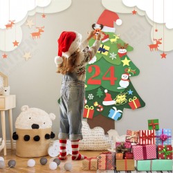 DIY Felt Christmas Tree for Kids Wall Christmas Decorations Christmas Countdown Advent Calendar 3.2FT 37pcs Ornaments Merry Christmas Decorations DIY Felt Christmas Tree for Kids Wall Christmas Decorations Christmas Countdown Advent Calendar 3.2FT 37pcs Ornaments Merry Christmas Decorations
