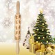 JM01690 Wooden Christmas Embossed Rolling Pin Dough Stick Baking Pastry Tool New Year Christmas Decoration