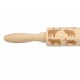 JM01690 Wooden Christmas Embossed Rolling Pin Dough Stick Baking Pastry Tool New Year Christmas Decoration