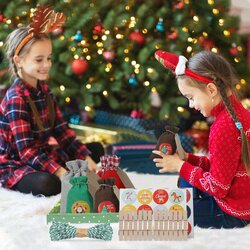 28PCS Christmas Hanging Advent Calendars Countdown Drawstring Gift Bags Candy Biscuit Pouches Present Gift Wrap 28PCS Christmas Hanging Advent Calendars Countdown Drawstring Gift Bags Candy Biscuit Pouches Present Gift Wrap