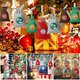 28PCS Christmas Hanging Advent Calendars Countdown Drawstring Gift Bags Candy Biscuit Pouches Present Gift Wrap