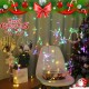 LED Christmas Curtain Lights Santa Claus Snowman Elk Bells Window Displays 8-Function LED Set Curtain Lights