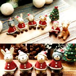 Lovely Christmas Wedding Santa Animals Decoration Cute Resin Gift Home Decor Furnishings Lovely Christmas Wedding Santa Animals Decoration Cute Resin Gift Home Decor Furnishings