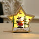 Luminous Christmas Wooden Ornament LED Light Santa Claus Deer Decorations Lamp Xmas