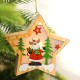 Luminous Christmas Wooden Ornament LED Light Santa Claus Deer Decorations Lamp Xmas