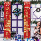 Merry Christmas Porch Banner Xmas Outdoor Decoration Couplet Hanging Cloth Door Hanging Ornaments for Home Decor