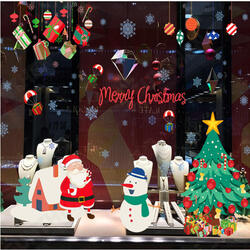 ABQ9706 Christmas Sticker Cartoon Wall Stickers PVC Removable For Room Decoration Christmas Party ABQ9706 Christmas Sticker Cartoon Wall Stickers PVC Removable For Room Decoration Christmas Party