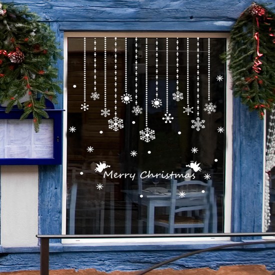 DLX0748 Christmas Sticker Window Snowflake Wall Stickers For Christmas Decoration