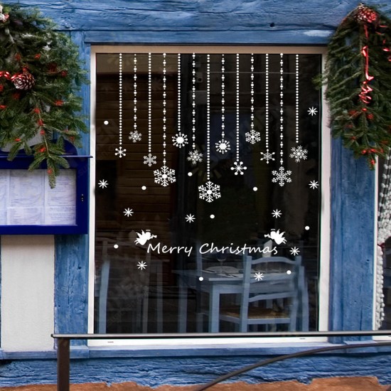 DLX0748 Christmas Sticker Window Snowflake Wall Stickers For Christmas Decoration