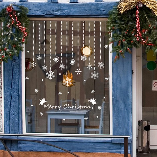 DLX0748 Christmas Sticker Window Snowflake Wall Stickers For Christmas Decoration