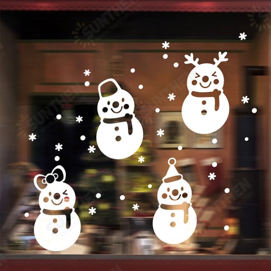 DLX9206 Christmas Sticker Window Snowman Pattern Wall Stickers For Room Decoration