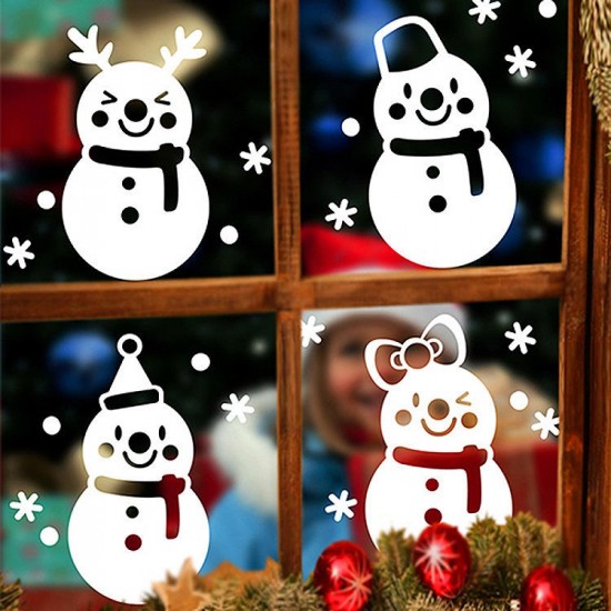 DLX9206 Christmas Sticker Window Snowman Pattern Wall Stickers For Room Decoration