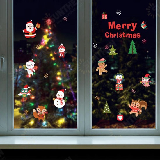 SK6038 Christmas Sticker Novetly Cartoon Wall Stickers For Kids Room Decoration Christmas Party