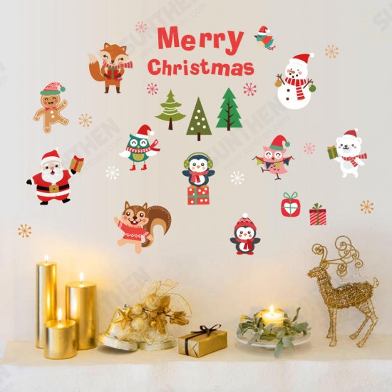 SK6038 Christmas Sticker Novetly Cartoon Wall Stickers For Kids Room Decoration Christmas Party