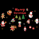 SK6038 Christmas Sticker Novetly Cartoon Wall Stickers For Kids Room Decoration Christmas Party