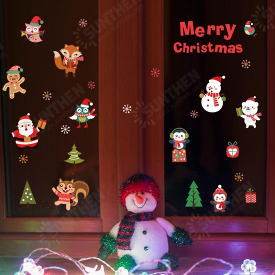 SK6038 Christmas Sticker Novetly Cartoon Wall Stickers For Kids Room Decoration Christmas Party